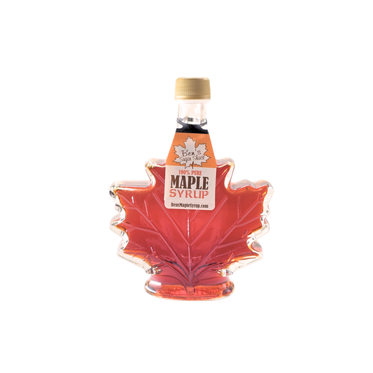 3.4 oz Glass Leaf Maple Syrup