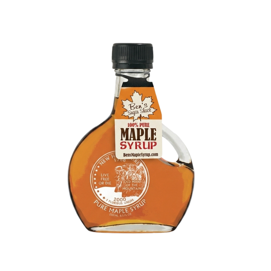8.45 oz Glass Old Man of the Mountain Basque Pure Maple Syrup