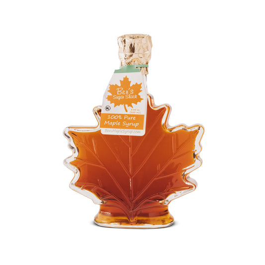 8.45 oz. Glass Leaf Maple Syrup