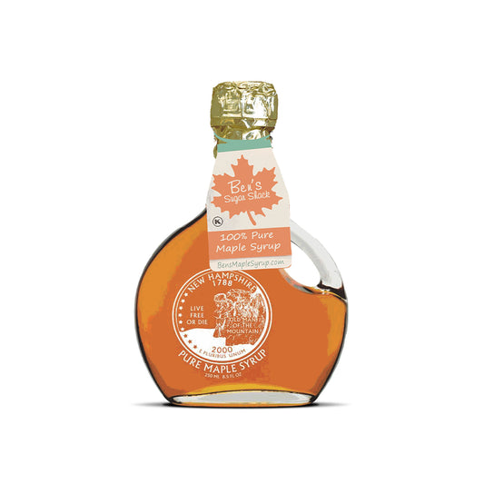 8.45 oz Glass Old Man of the Mountain Basque Pure Maple Syrup